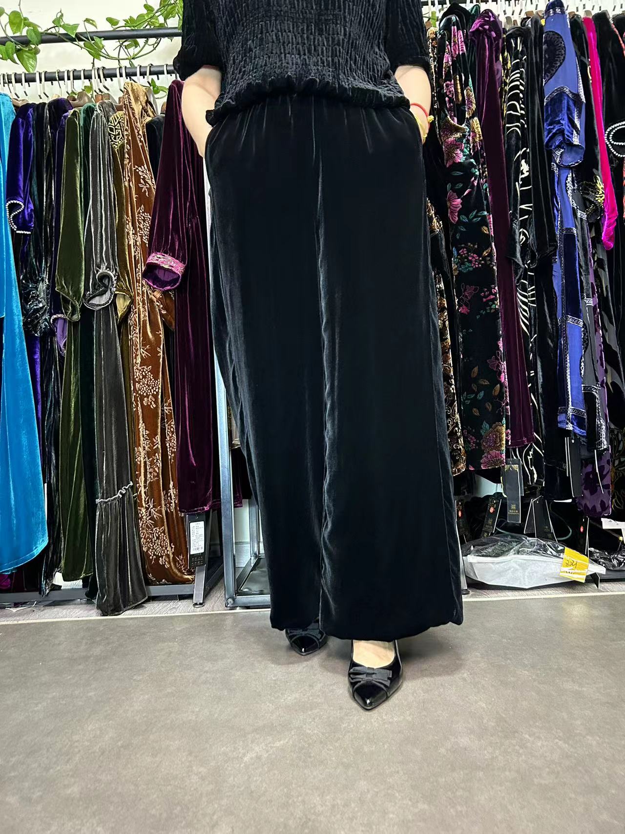 中老年桑蚕丝棉裤大码时尚