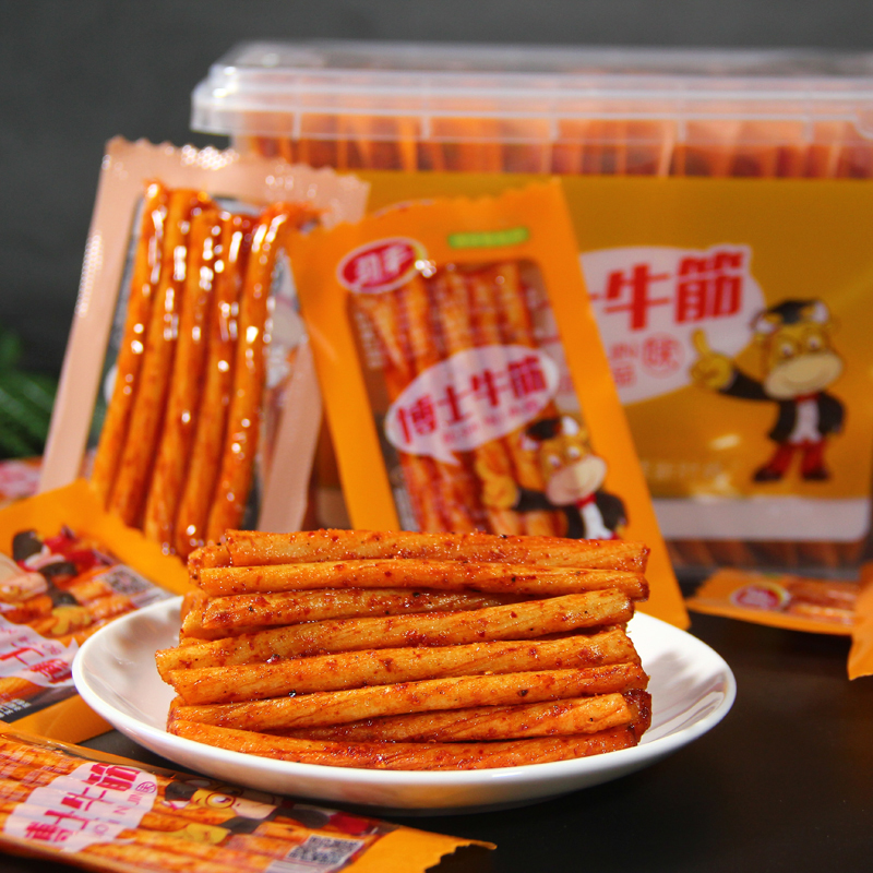 牛筋味辣条儿时怀旧素牛筋棒面筋麻辣豆筋休闲网红小零食