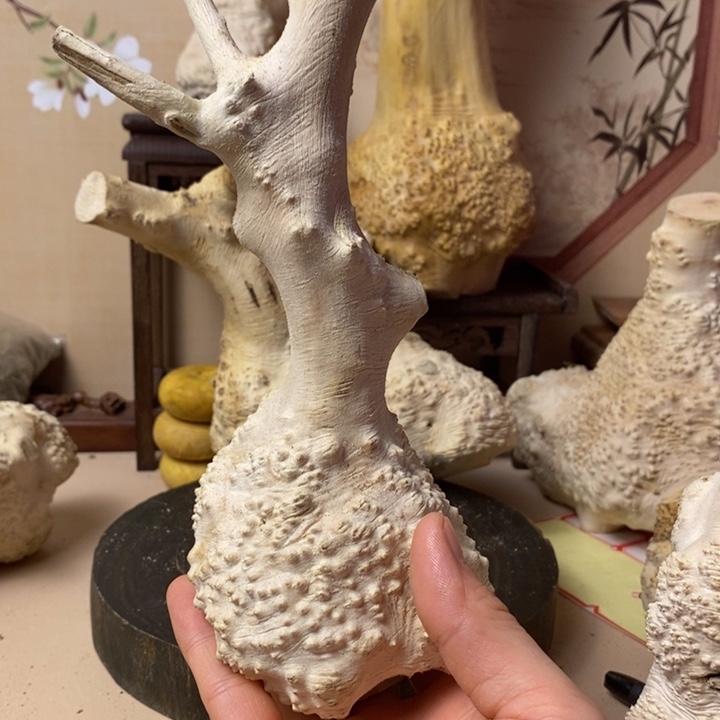 楠木不****0黄杨木手把件