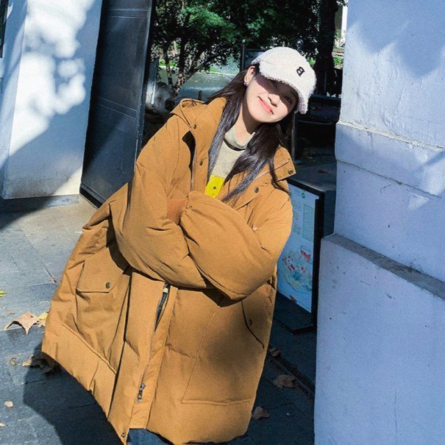 特大码300斤胖mm加厚羽绒服棉衣港风原宿女秋冬新款宽松连帽外套