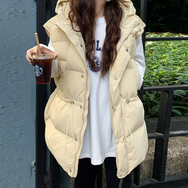 2023秋冬外穿羽绒服马甲女韩版宽松坎肩加厚背心马夹外套