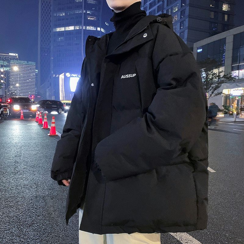 羽绒服男士外套连帽潮流宽松冬装加厚港风ins学生帅气防寒