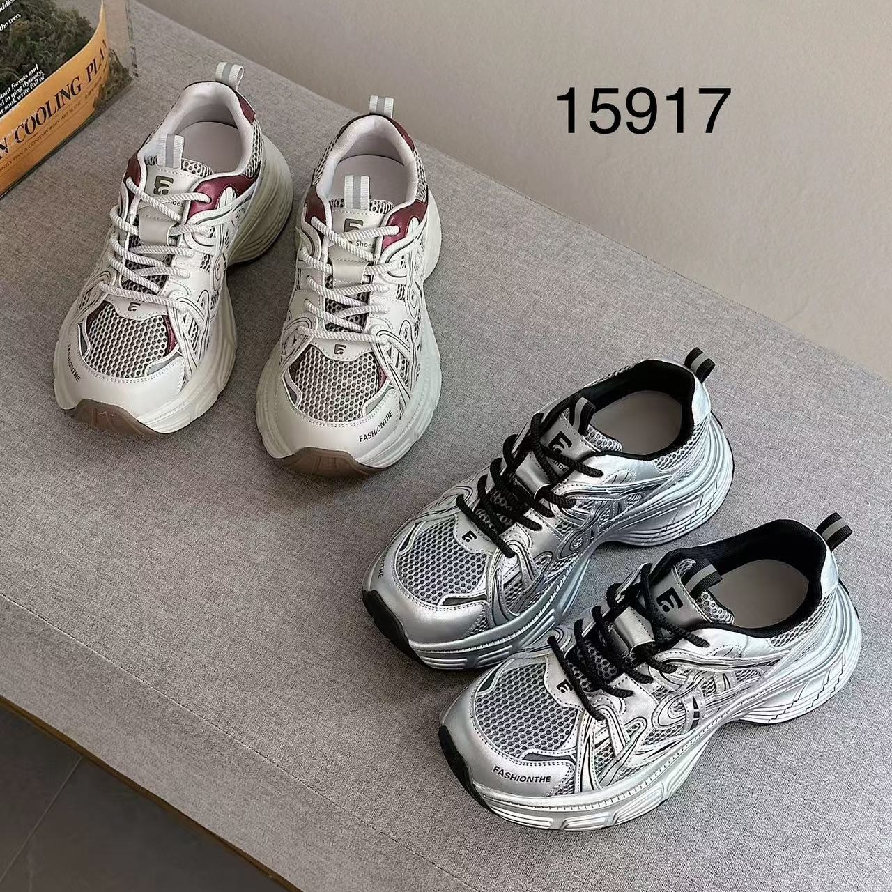 【欧梦熙】秋季新款厚底透气老爹鞋女款增高休闲运动鞋18861