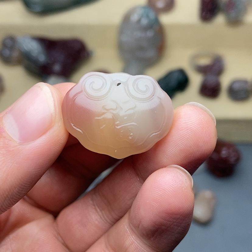 【闪购商品】玛瑙/玉髓颈饰未镶嵌好*鱼