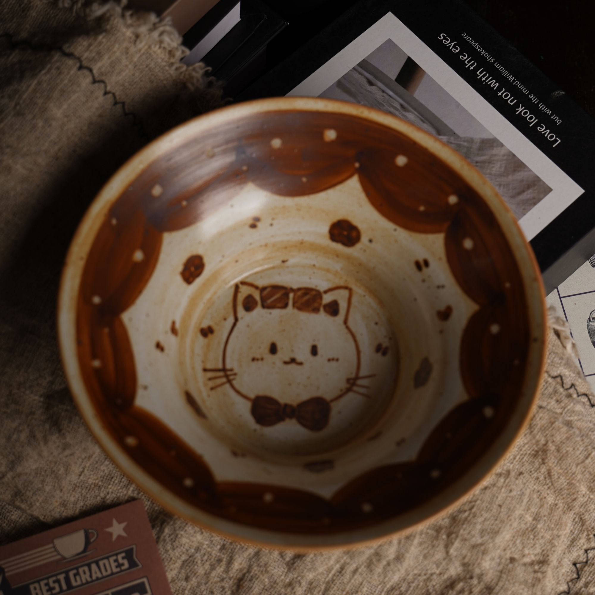 一元 |  墨镜猫咪高足盘