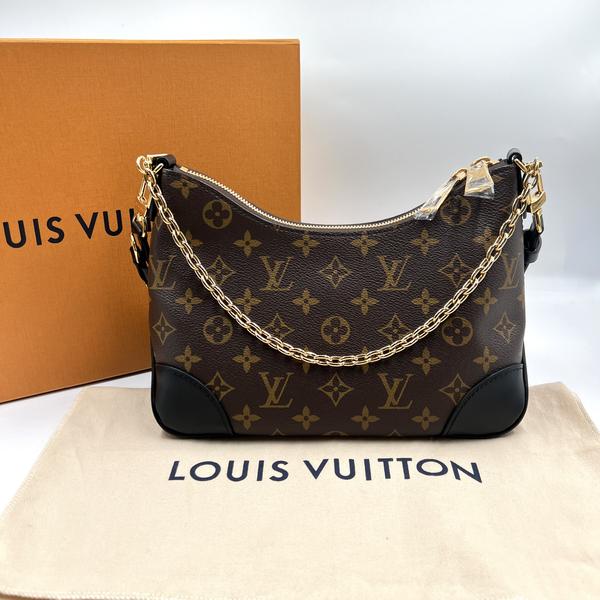 99新 LouisVuitton/路易威登 黑牛角老花斜挎包7073 5396