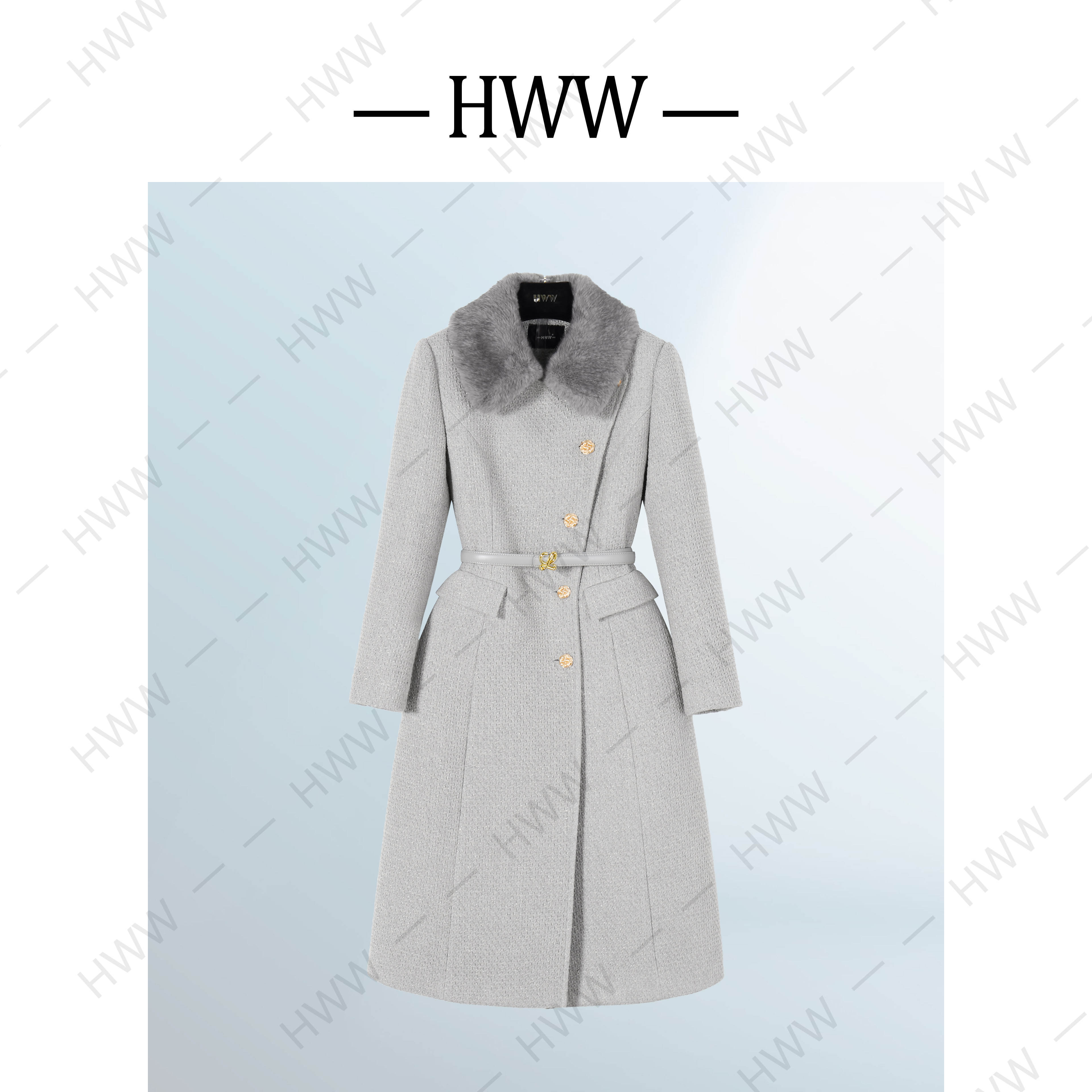 绵羊毛鹅绒服（余老师专属）英伦气质显瘦鹅绒服DHZFF407803