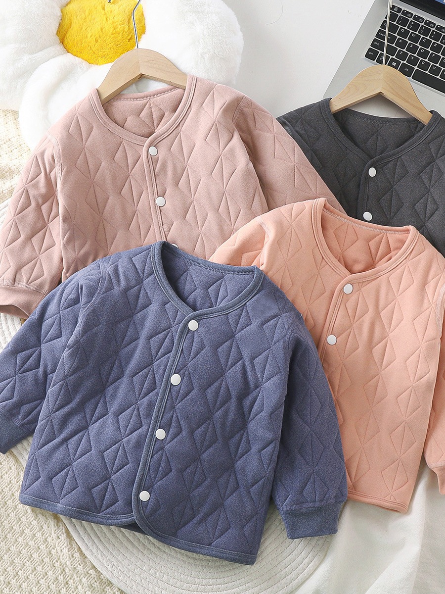 儿童棉服内穿外穿男女童棉袄外套蚕丝羊毛棉衣加厚内女宝棉衣春秋
