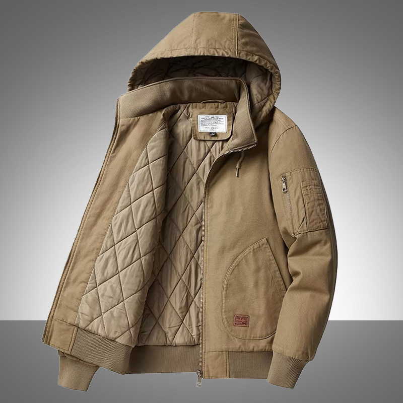 工装棉服外套男士秋冬季新款加厚保暖宽松大码休闲纯棉夹克上衣