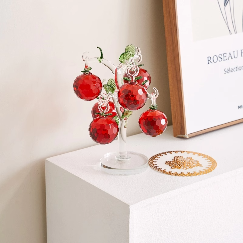 私花主义【六挂小苹果】水晶苹果树平安树客厅创意装饰7.29