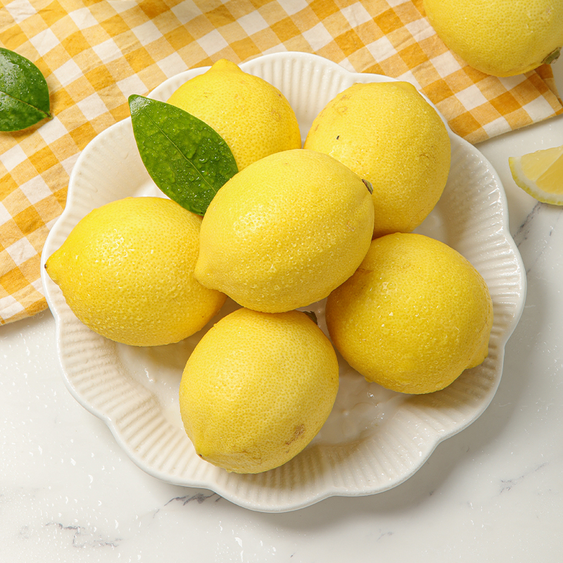 新鲜安岳黄柠檬5斤精选单果100g以上独立包装爆汁皮薄大果柠檬
