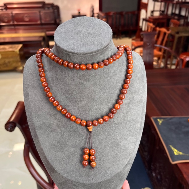 【限量福利】崖柏0.8玉化正圆多圈满油手串