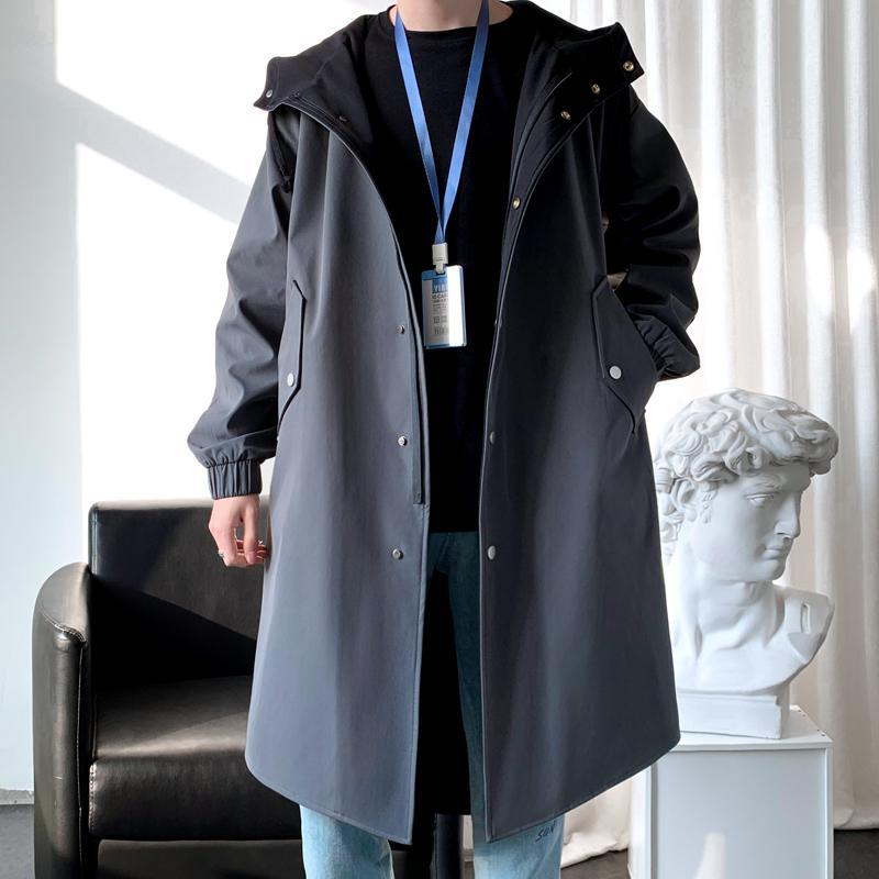 风衣外套男中长款秋冬季加厚大衣2024新款男士长款英伦风大码男装