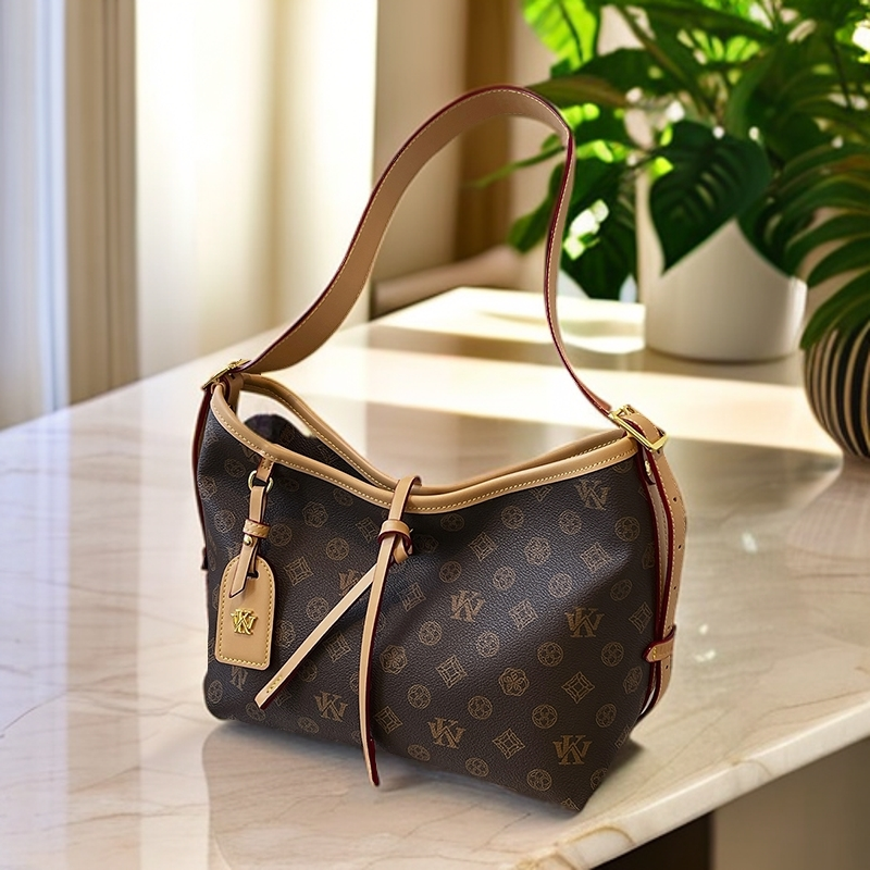 新款时尚百搭女士腋下子母包轻奢经典印花通勤大容量手提包