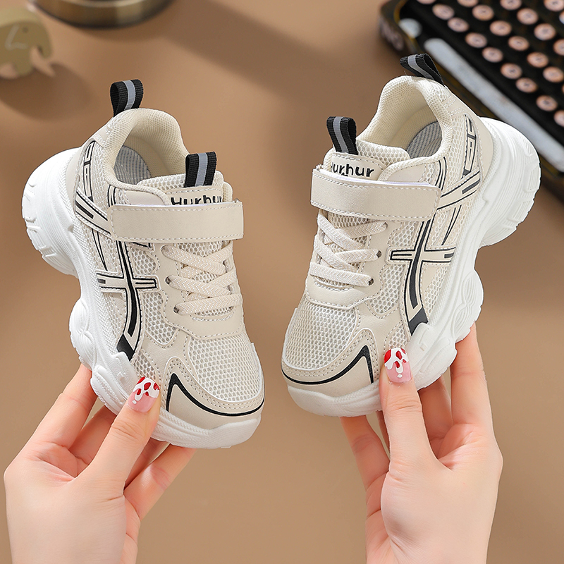 女童鞋子儿童运动老爹网鞋男童2025新款春秋夏季夏款网面透气大童