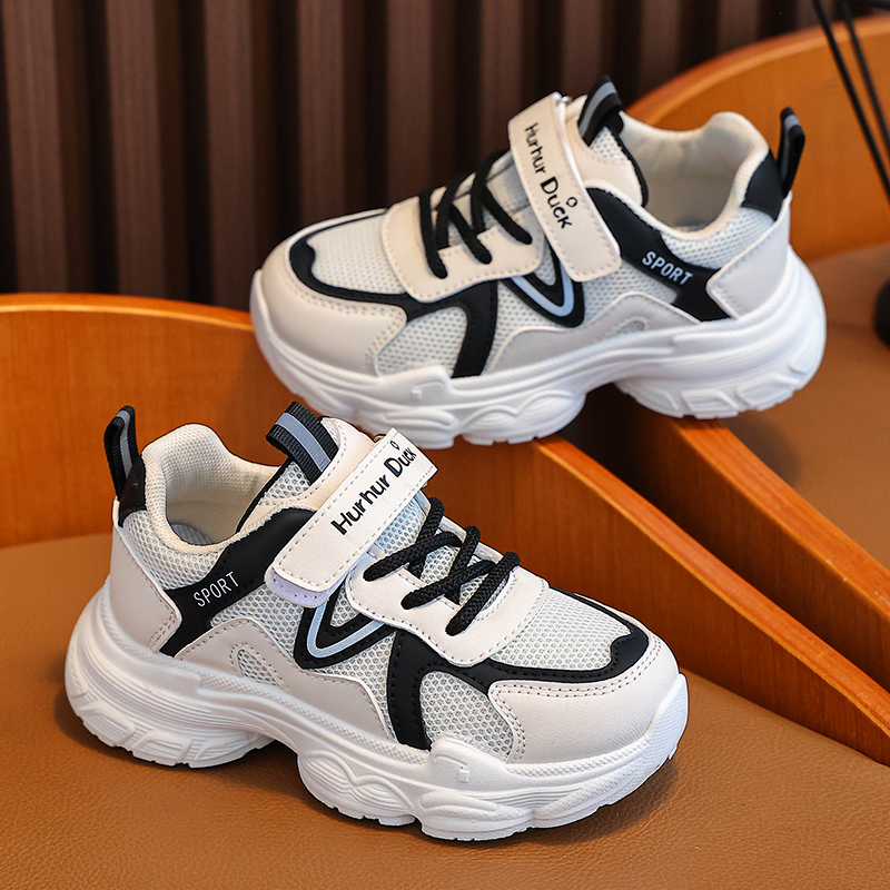 女童鞋运动鞋夏季2025新款网红跑步儿童老爹鞋女孩网面软底中大童