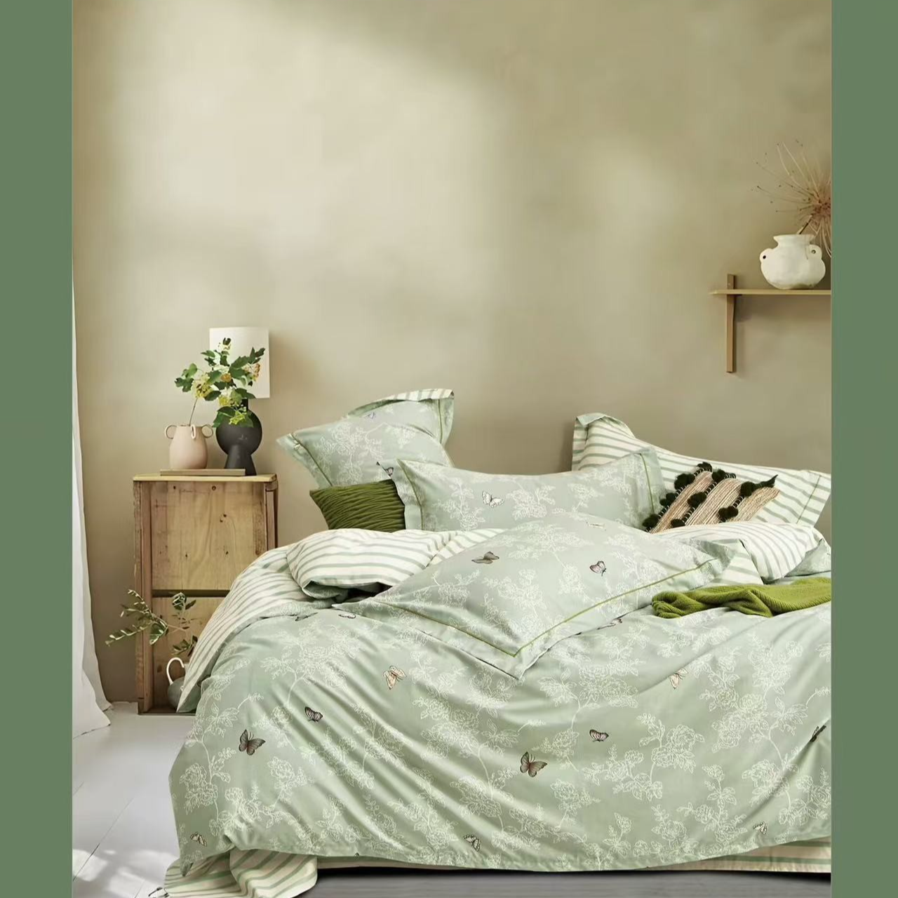 晟源定制-100%纯棉臻品澳绒高品磨绒 - 蝶韵AB版床品细腻柔软