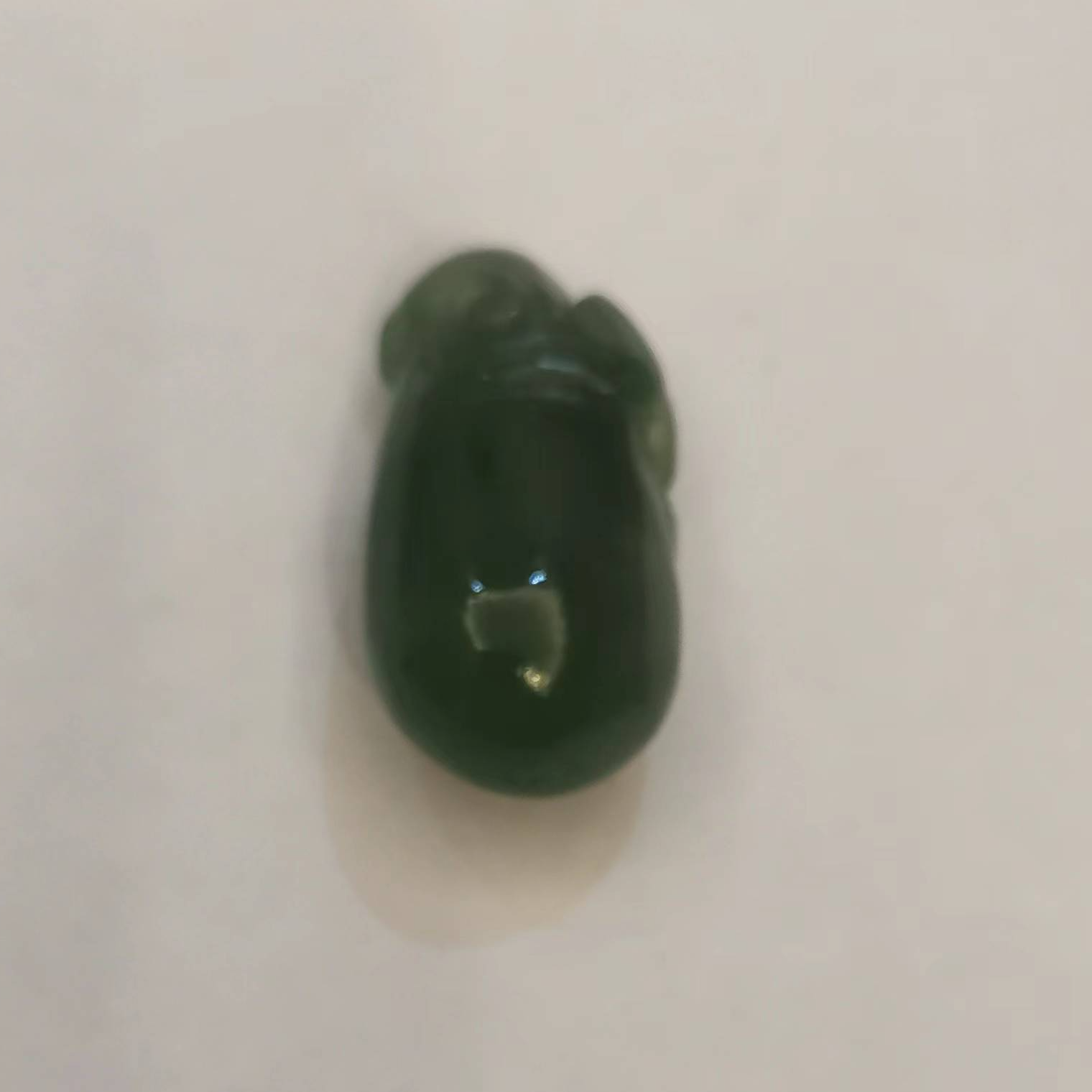 和田玉新疆碧玉菠菜绿如意瓜果吊坠手工项坠