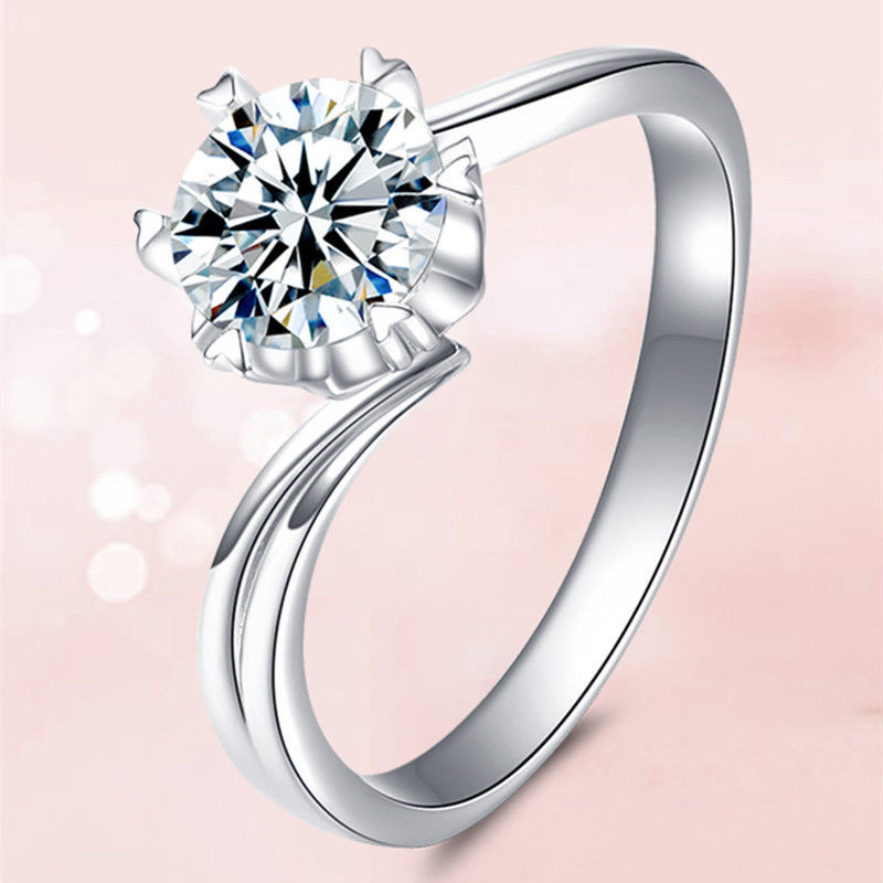 925银莫桑石银制品 925银【光臂扭臂雪花】0.5-2克拉高品质D色经典