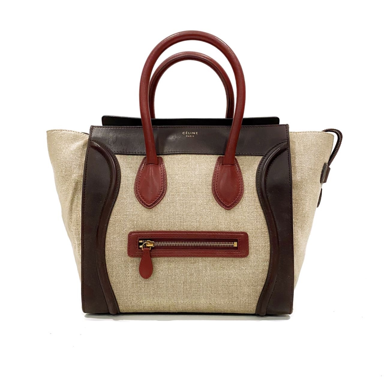 95新 Celine/思琳 拼色笑脸包