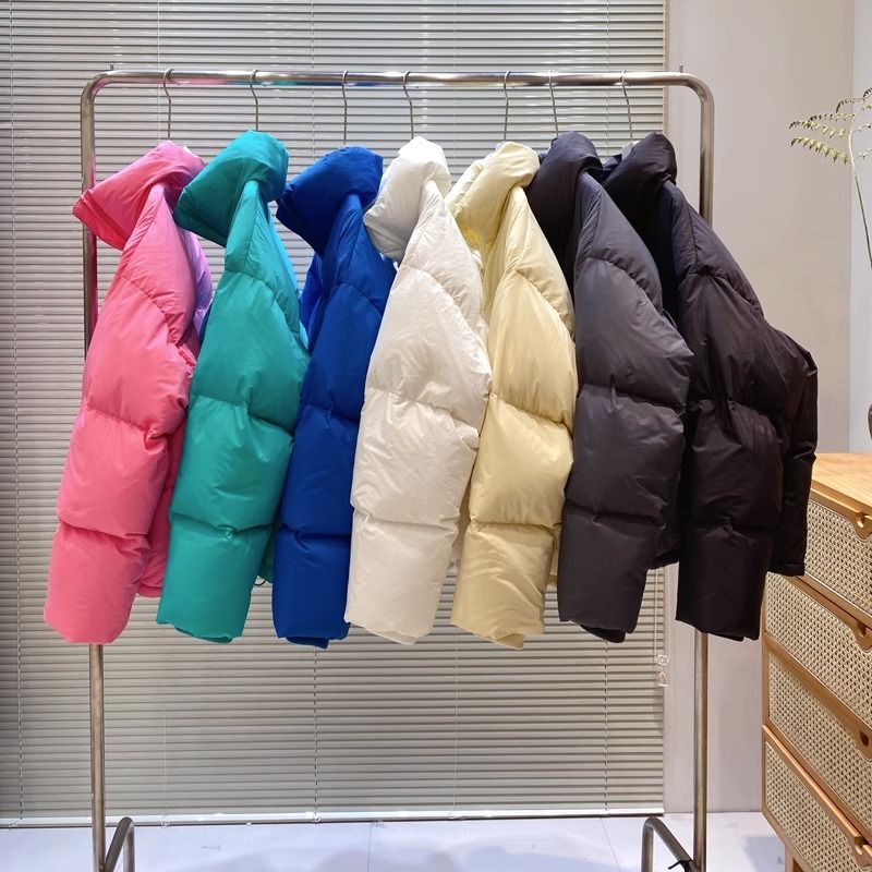 多巴胺韩版亮色短款棉服女2023年新款加厚小个子宽松面包服冬季