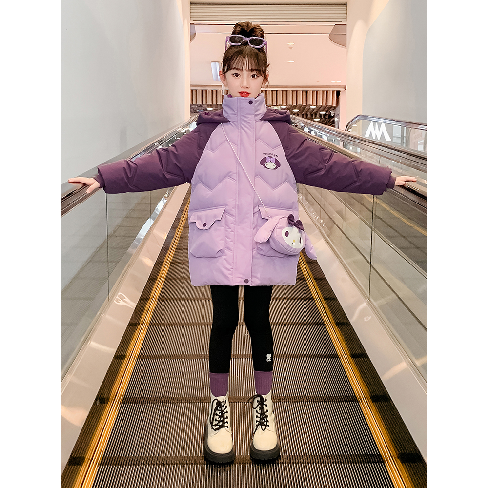巴拉巴拉女童棉衣加绒加厚冬装2023新款洋气儿童冬季羽绒服女时尚