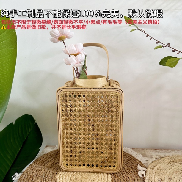 新中式复古日式侘寂落地风灯烛台摆件民宿样板间阳台庭院装饰灯笼