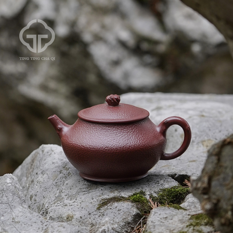 龙德堂捶金系列（四大园林）拙政园许正芳制原矿紫朱泥160cc 紫砂壶