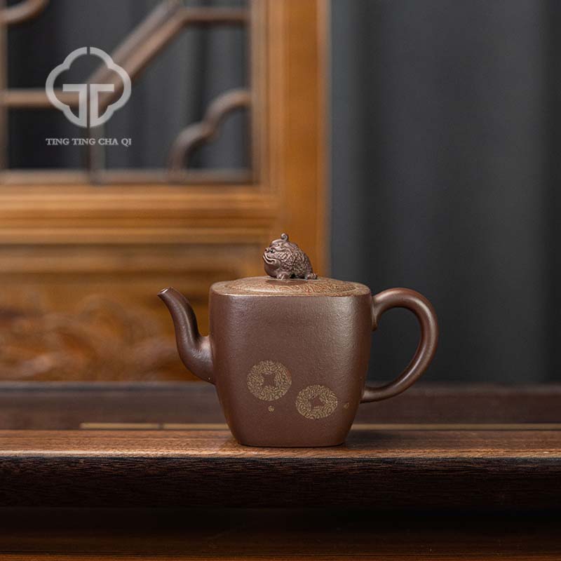 如愿金蟾 范陶琦制 老紫泥 250cc 家用紫砂壶泡茶茶壶