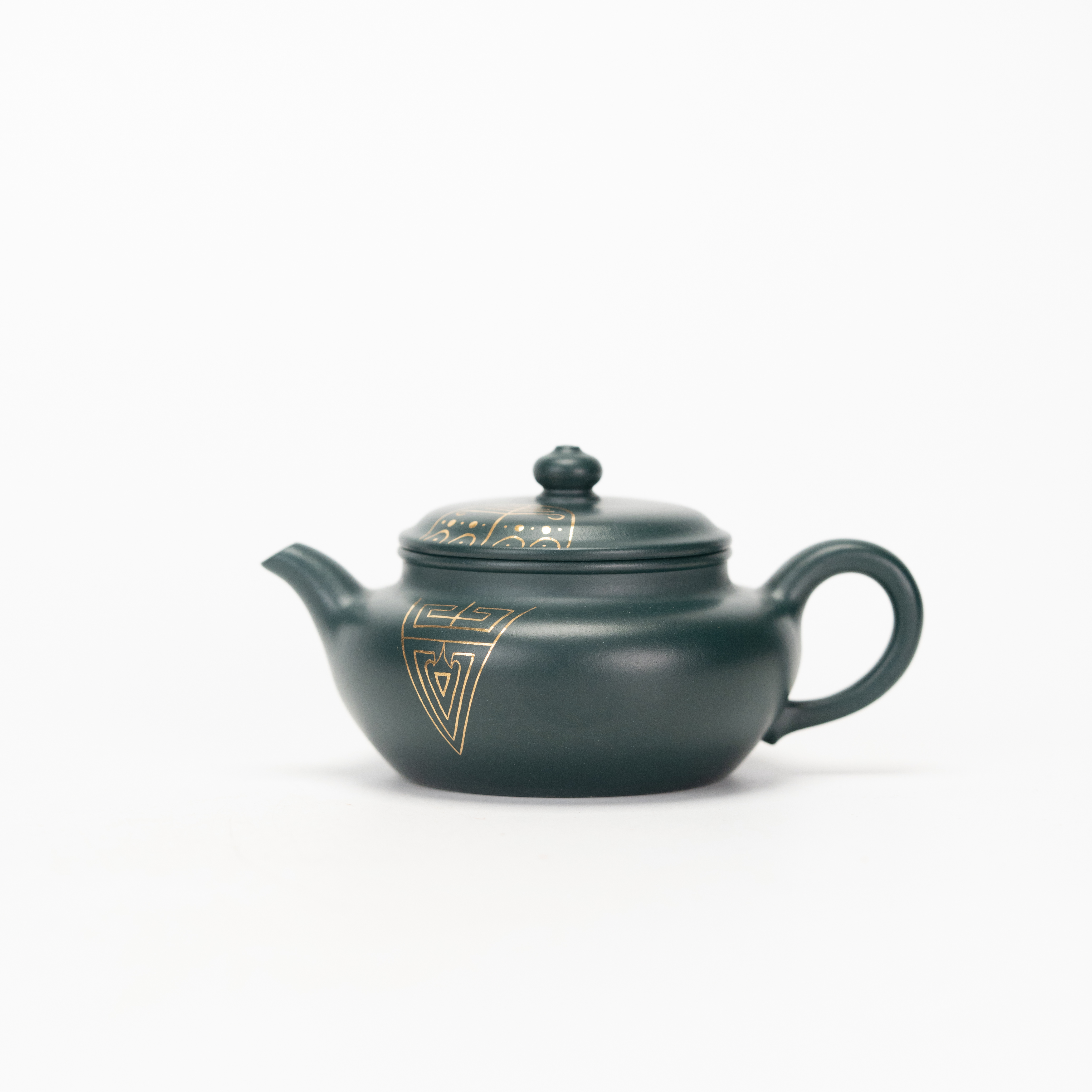 珽珽茶器 锦古 描金 吴静制 苏门答腊青 130cc 紫砂壶