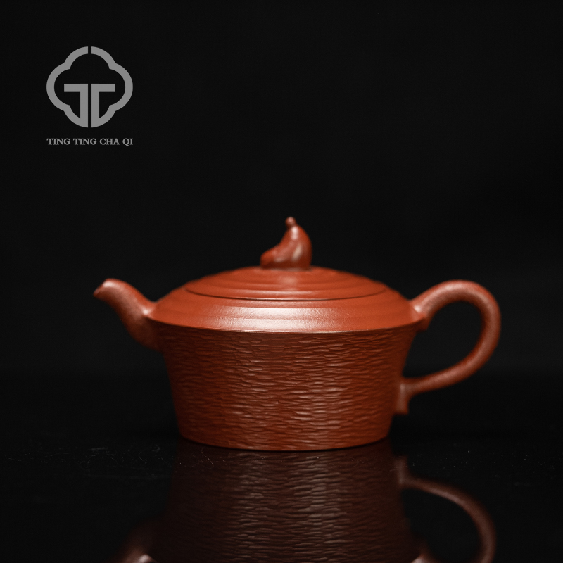 龙德堂|捶金系列·听禅 许正芳制 大红袍140cc 紫砂壶
