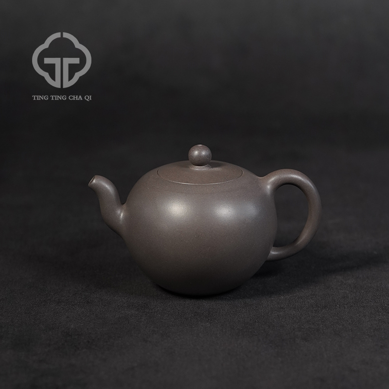 【珽仓破价】吴晨制 三弯嘴一粒珠 青灰泥200cc紫砂壶家用泡茶茶具