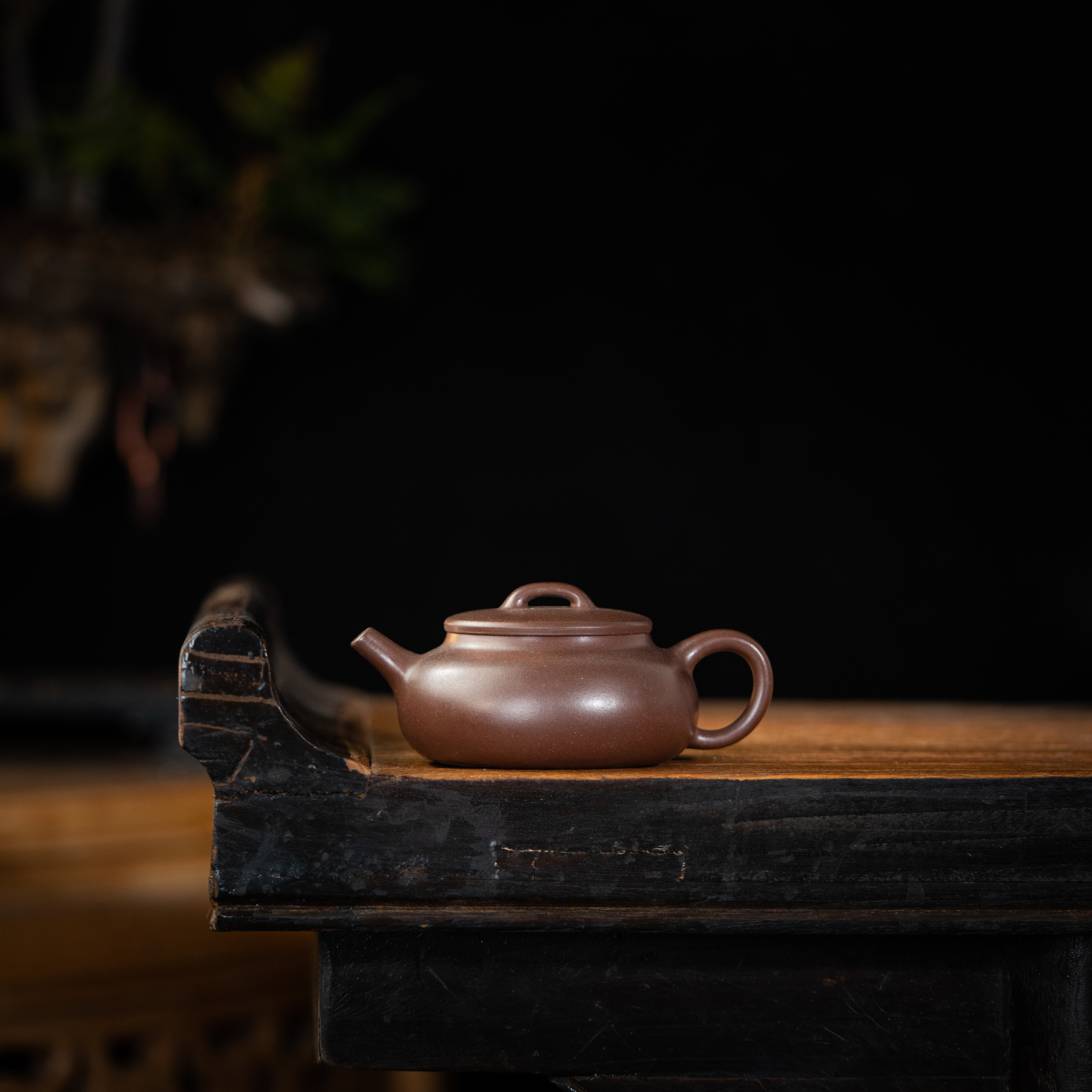 【前墅龙窑】逸光系列·桥梁半月 紫泥 150cc 家用紫砂壶