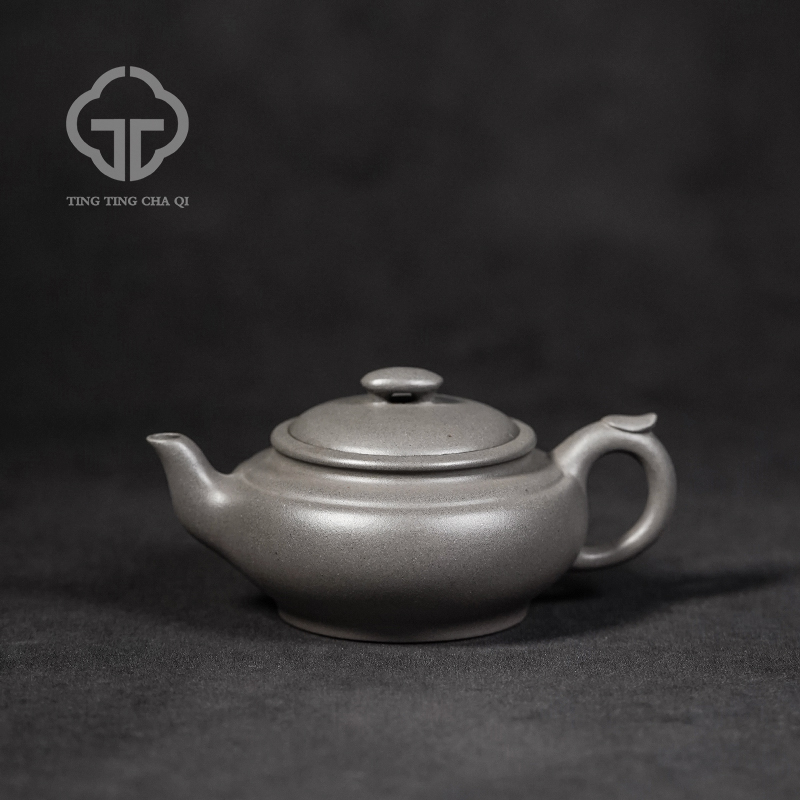 【珽仓破价】韵桥壶 王耀民制 青灰泥 130cc 紫砂壶家用泡茶茶具
