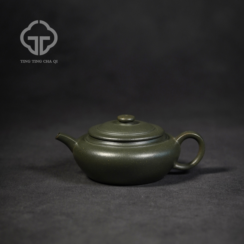 【珽仓破价】华曌制 扁晨 青段 140cc 紫砂壶*P