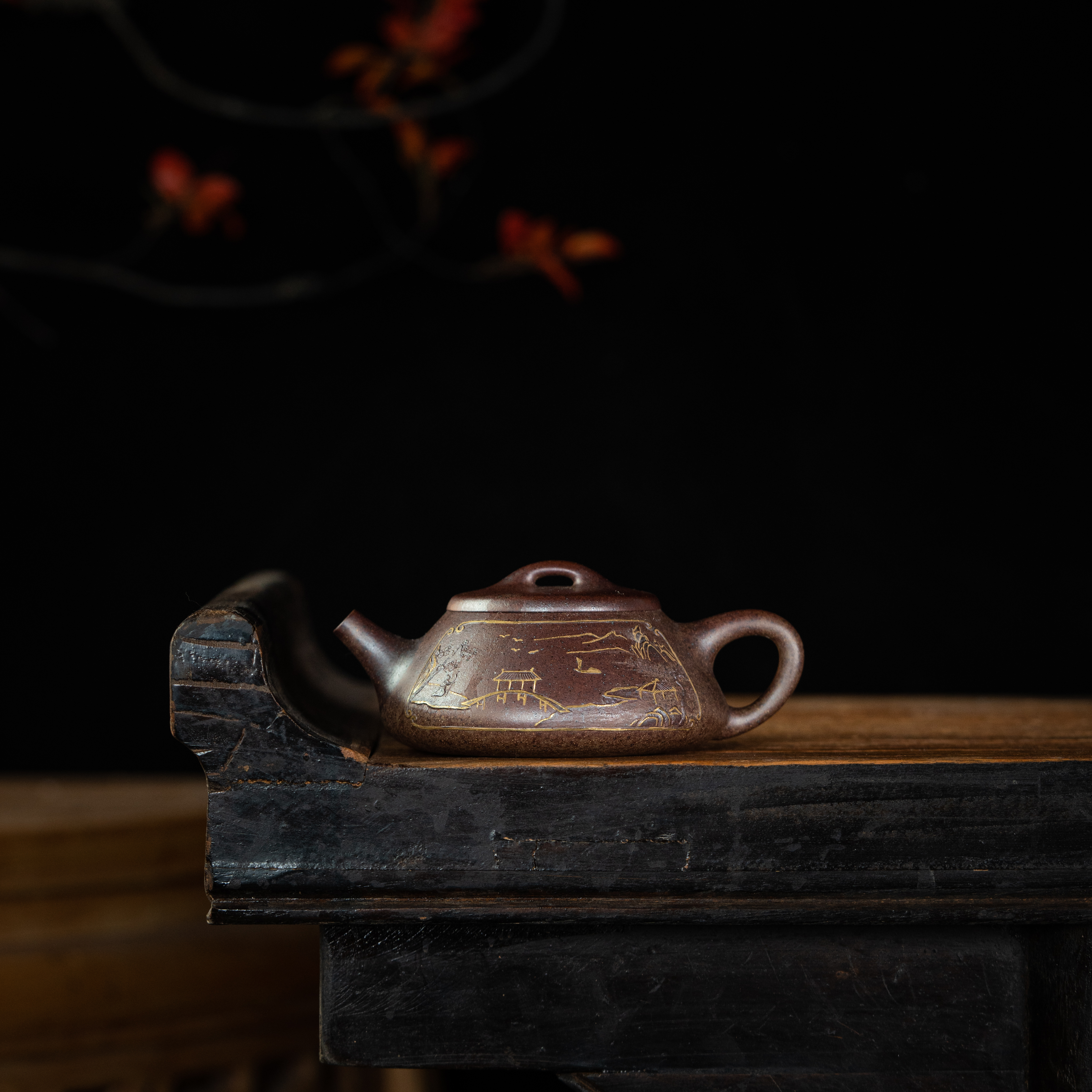 【藏宝阁】【妙境系列】石瓢 周华强制 青段柴烧 180cc 紫砂壶