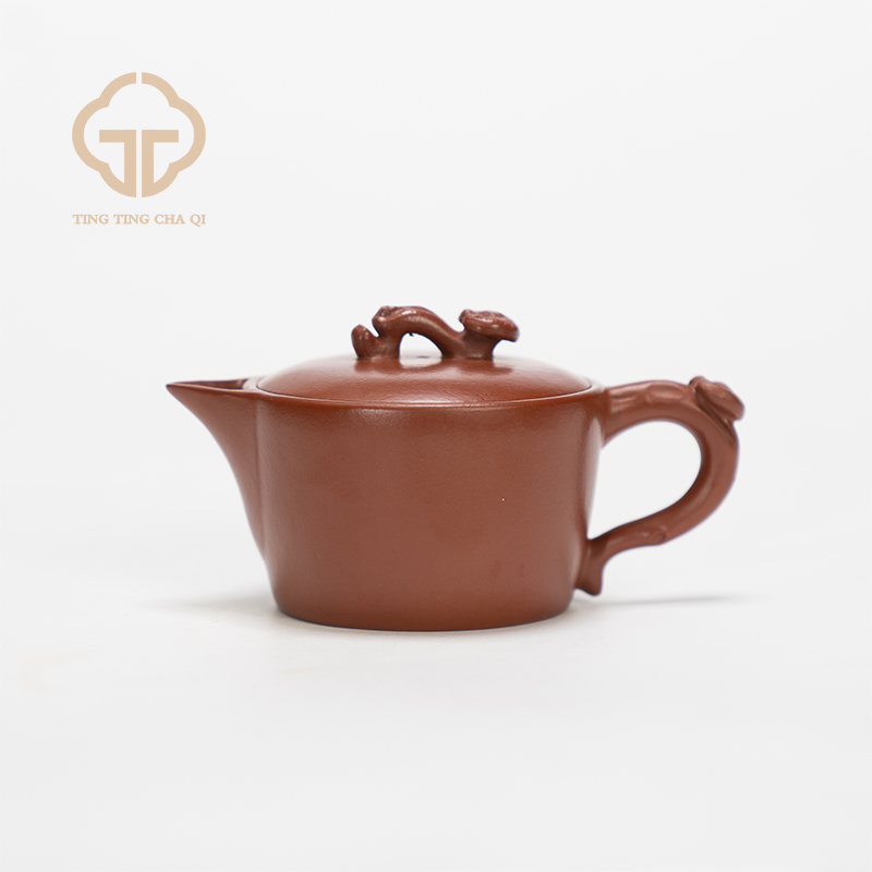 灵芝 林曼曼 朱泥 110cc 紫砂壶泡茶壶茶具