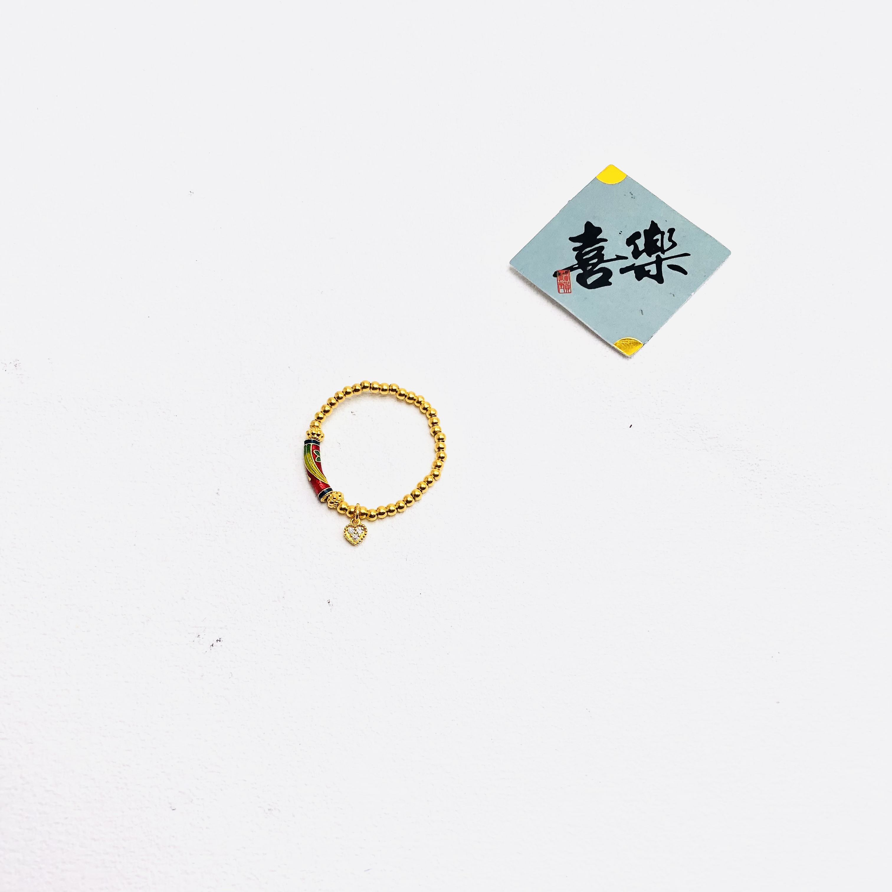周小福珠宝足金999秋冬新款爱心戒指q