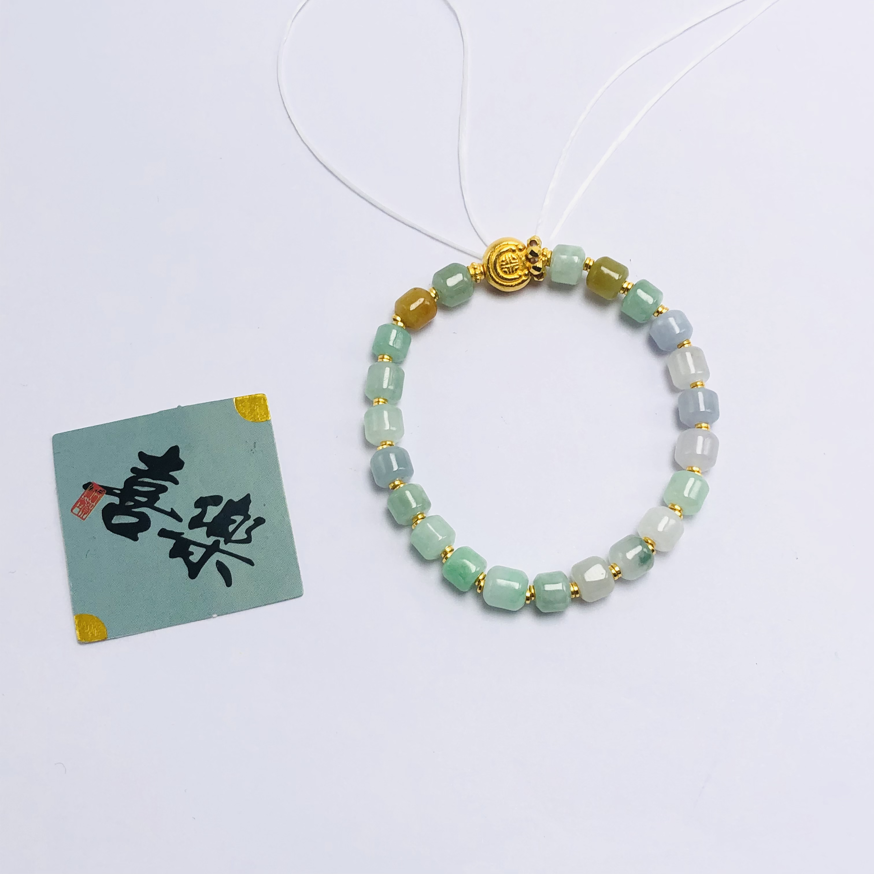 周小福珠宝足金999秋冬新款翡翠手串t