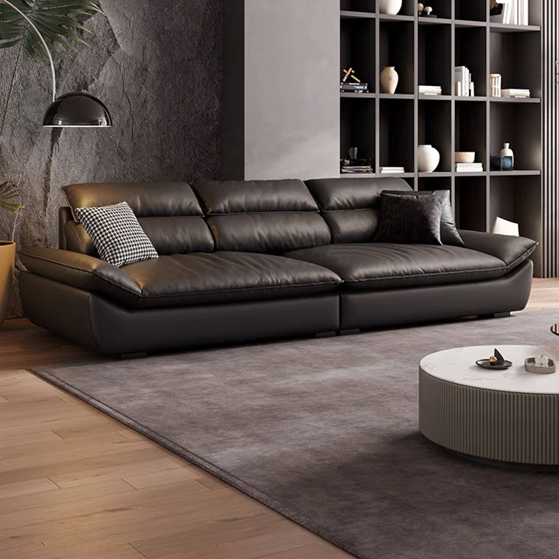 奥克兰帆船意式极简客厅家用免洗进口真皮简约轻奢皮艺大坐深沙发