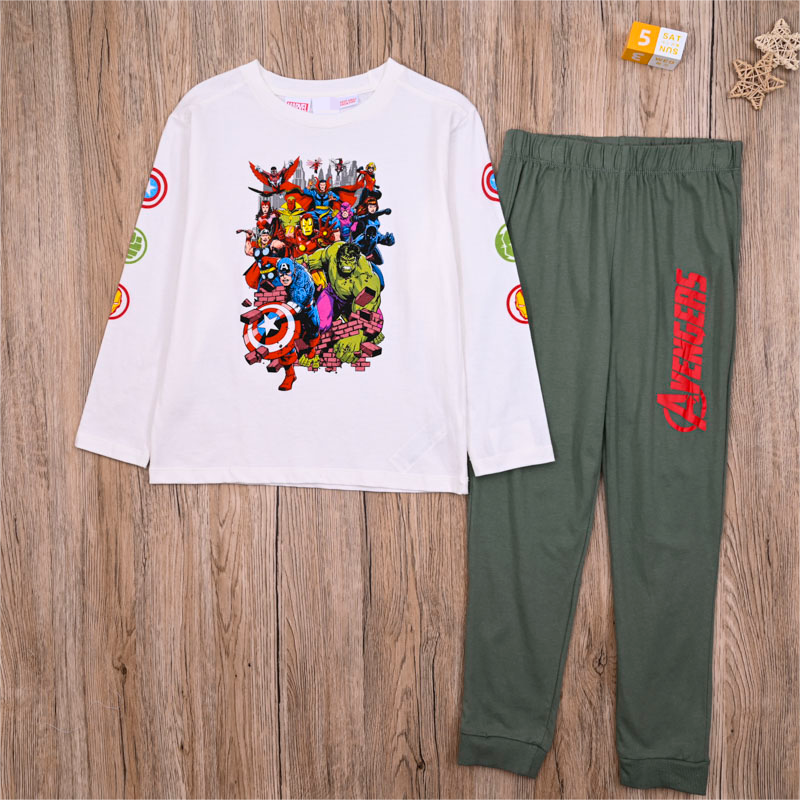 ZR外贸欧美 男宝春秋纯棉长袖T恤上衣男童长裤子秋衣秋裤两件套装