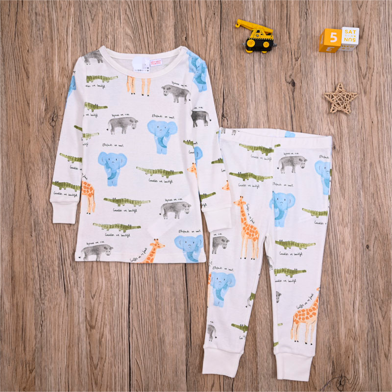 ZR外贸欧美 男宝春秋纯棉长袖T恤上衣男童长裤子秋衣秋裤两件套装