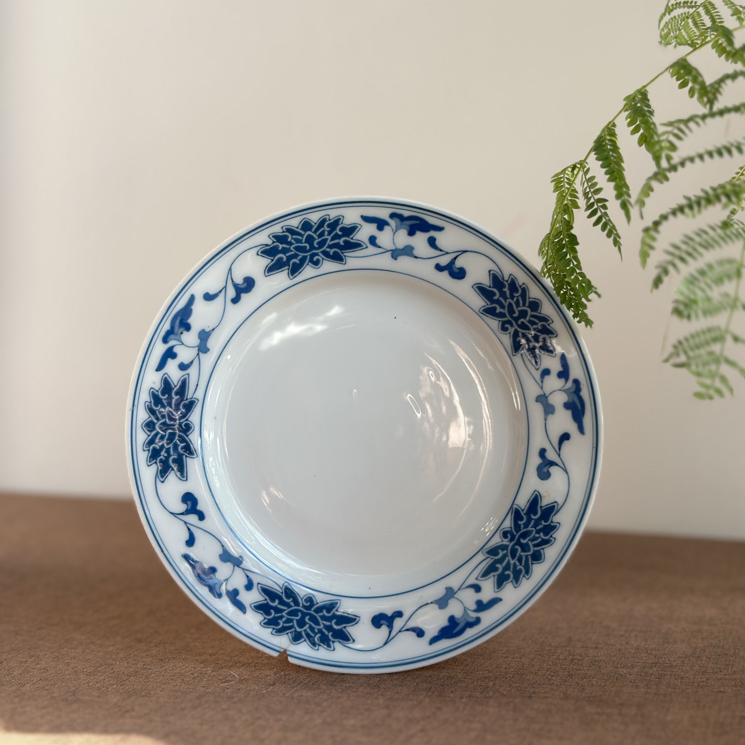 醴陵陶瓷研究所老瓷器釉下五彩大球泥139平盘有嗑冲福利价