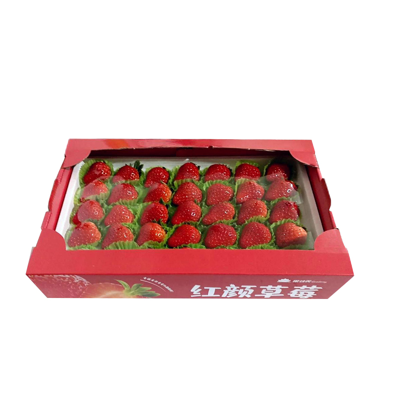 【优选水果礼盒】丹东红颜草莓(A级)650g/盒（单果15g起）