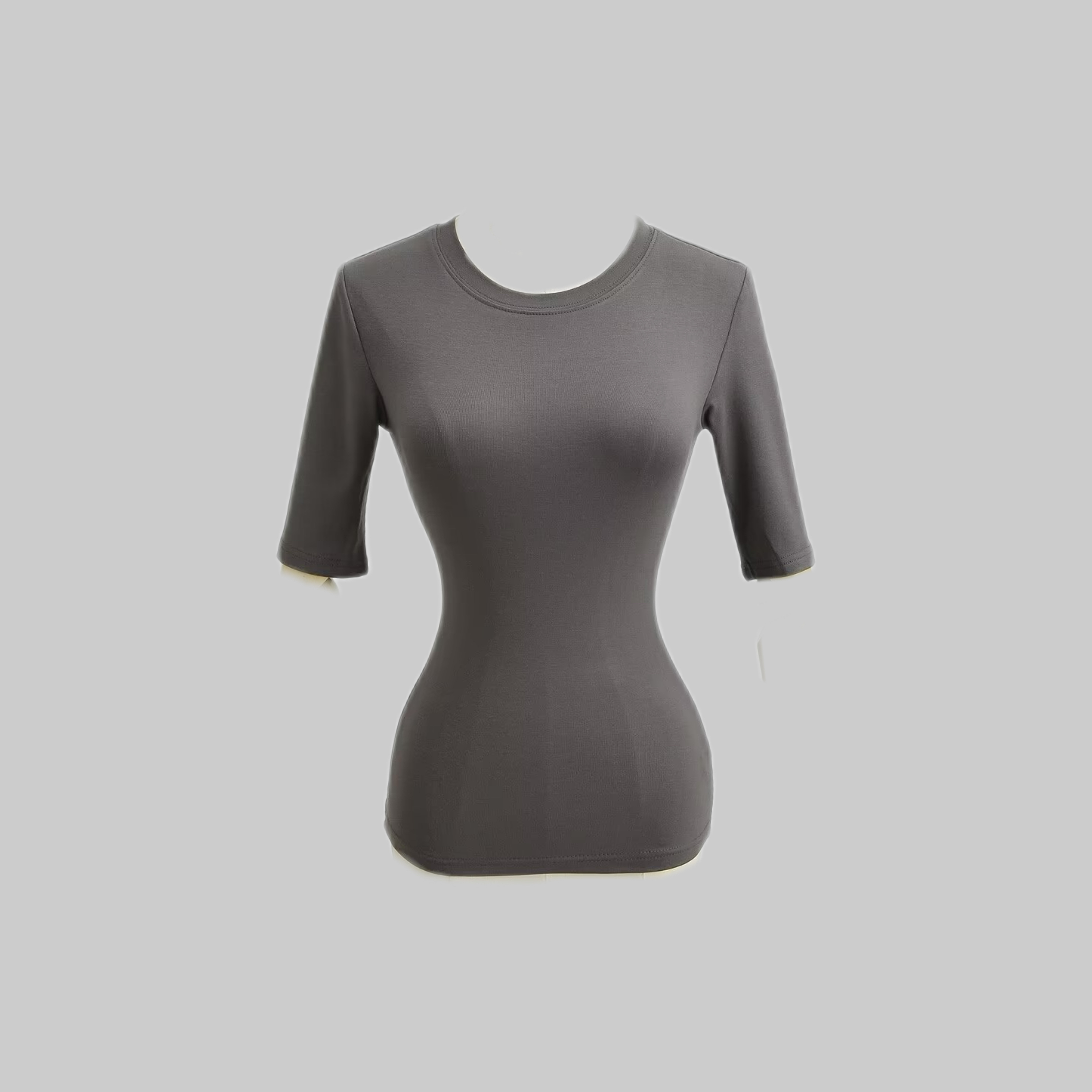 【你伍老板娘】“正肩中袖”基础纯色修身韩系常规上衣T