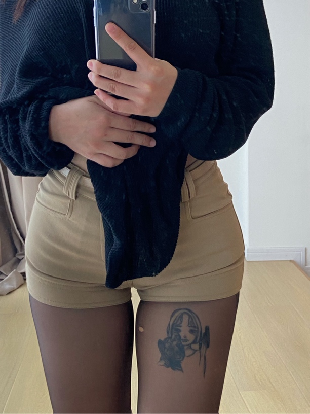 【特价清 高光腿精神裤系列闭眼囤四季款巨巨好穿的两色短裤