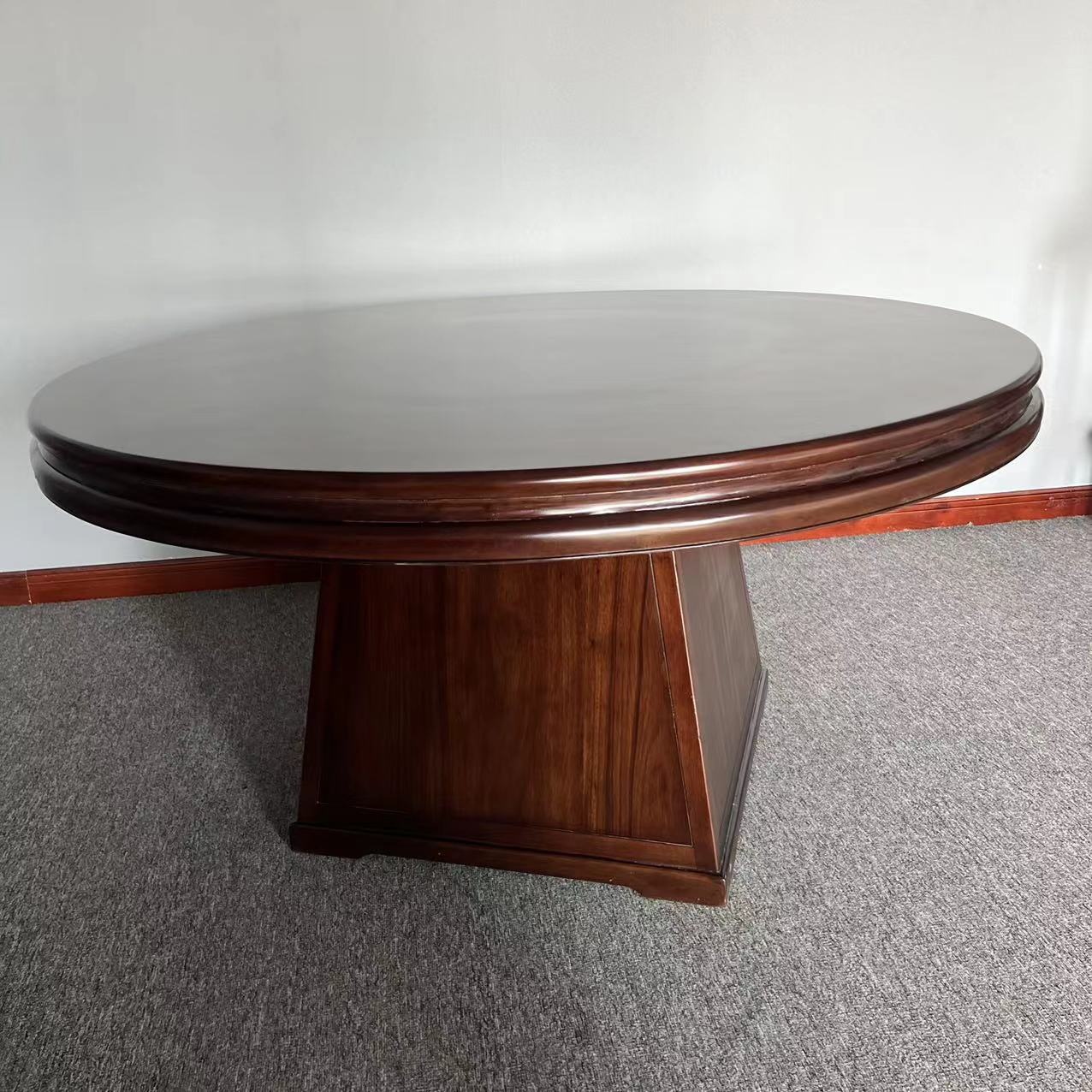 中式家用饭桌餐桌家用大圆桌圆形简约1.58