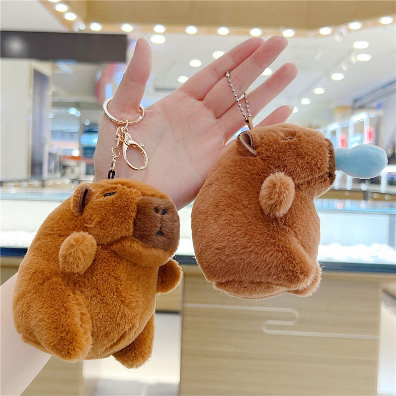 卡皮公仔挂件网红爆款佛系卡皮巴拉吐泡泡背乌龟