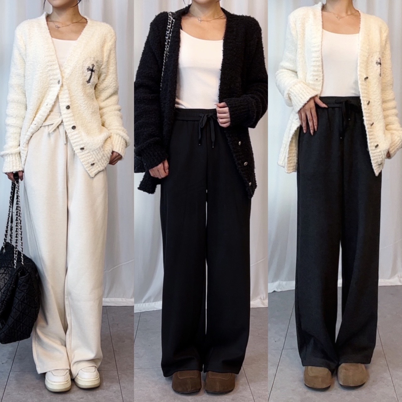 66256 秋冬新款2024新款杏色羊绒裤软糯百搭遮胯显瘦垂感直筒裤女