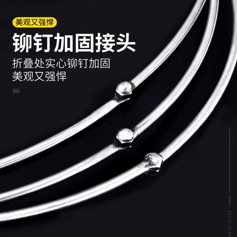 小扬哥推荐大物抄网头不锈钢实心抄网圈钢圈可折叠加深钓鱼抄网捞